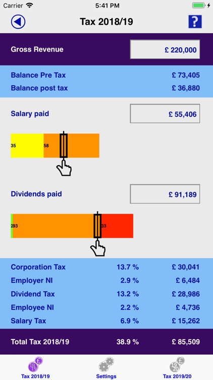Contractor Tax Calc UK 2019/20