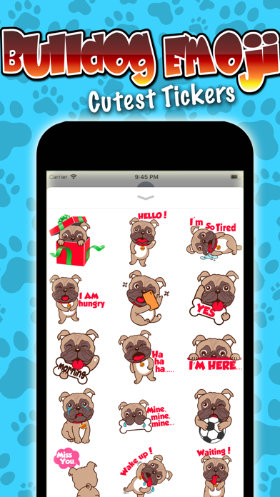 Bulldog Emoji Cutest Stickers screenshot 3