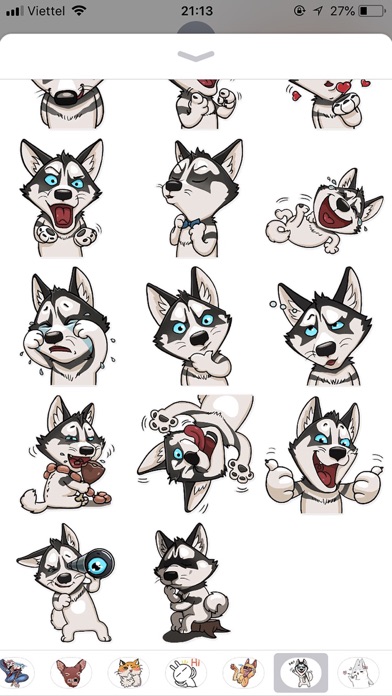 Husky Dog Funny Stickers screenshot 2