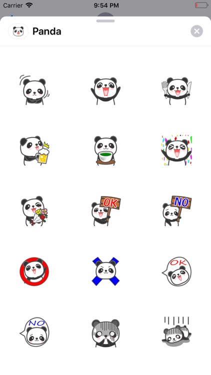 Lovely Panda Emoji Stickers