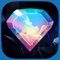 Gems are falling,swipe the screen and merge them