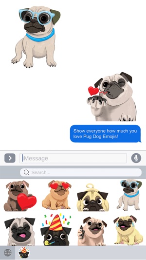 Pug Dog Emoji Stickers(圖2)-速報App