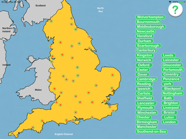 England Cities Map Quiz(圖1)-速報App