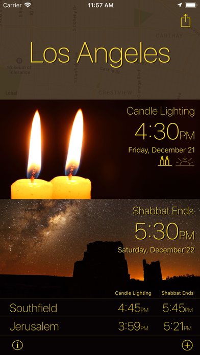 Shabbat Times screenshot 2