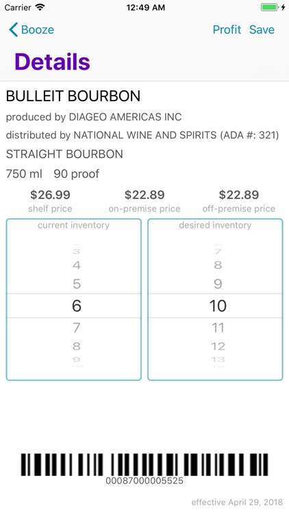 Michigan Liquor Inventory