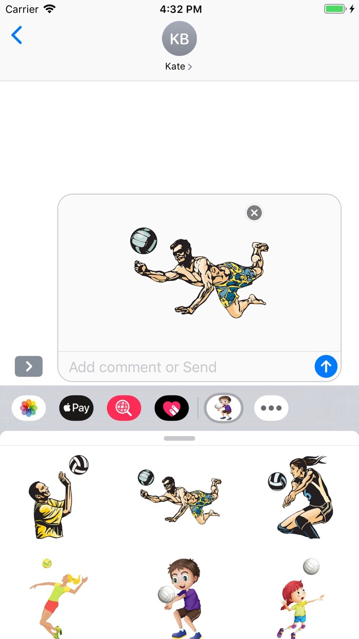Volleyball Stickers Pack