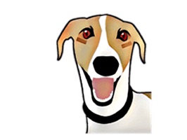 English Whippet Dog Sticker
