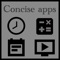 Concise appsでは無料で、複数の便利系アプリが使えます。