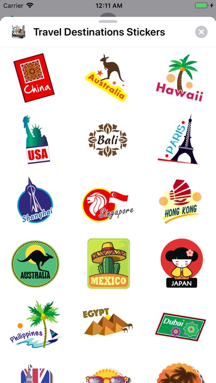 Travel Destinations Stickers