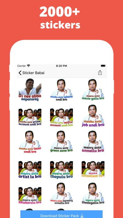 Sticker Babai: Telugu Stickers screenshot 4