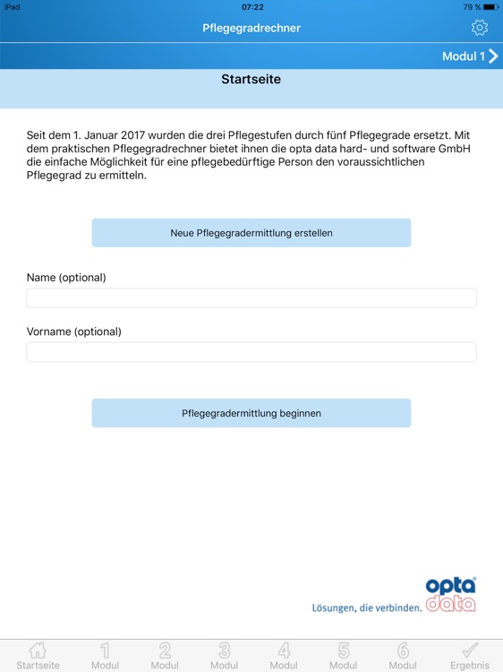 opta data Pflegegradrechner