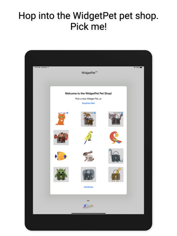 iPad Image of WidgetPet!