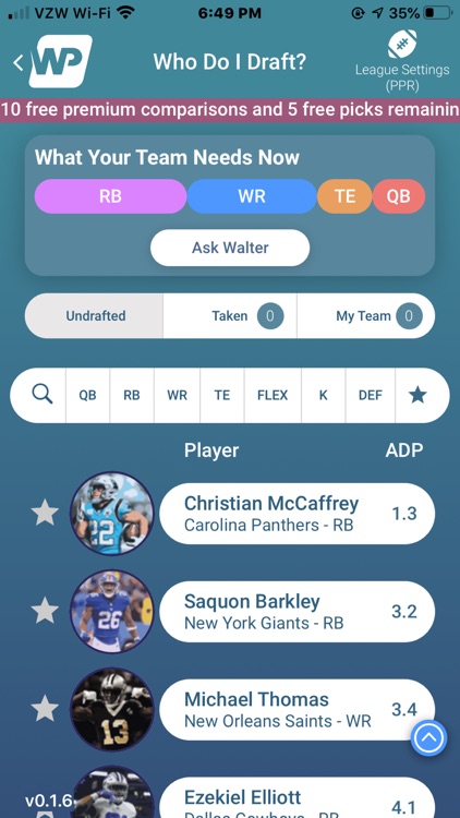 WalterPicks