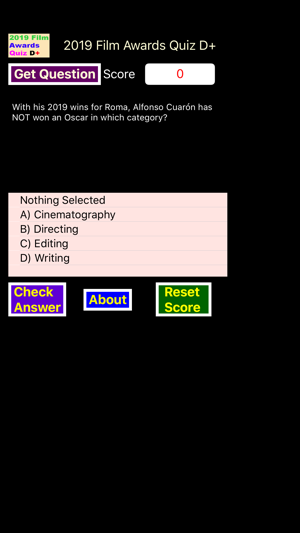 Film Awards Quiz D+