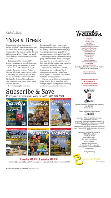 Snowbirds & RV Travelers