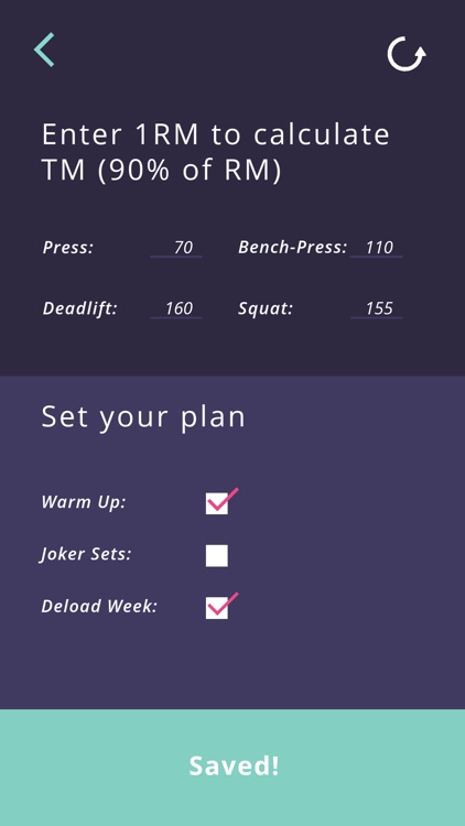 5-3-1 workout calculator screenshot-3