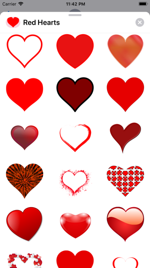 Red Heart Shaped Stickers(圖2)-速報App