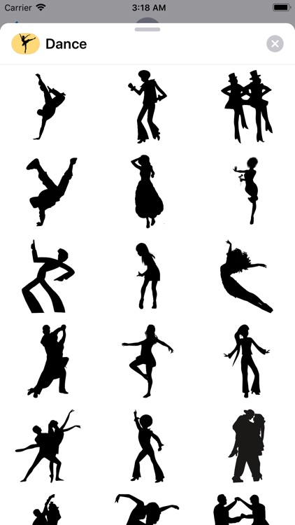 Dance Silhouette Stickers