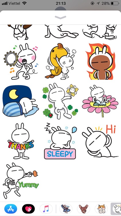 Rabbit Funny Emoji Stickers