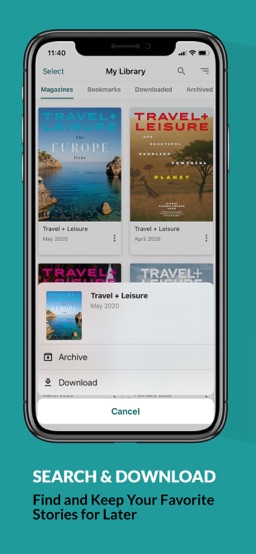 Travel + Leisure app screenshot