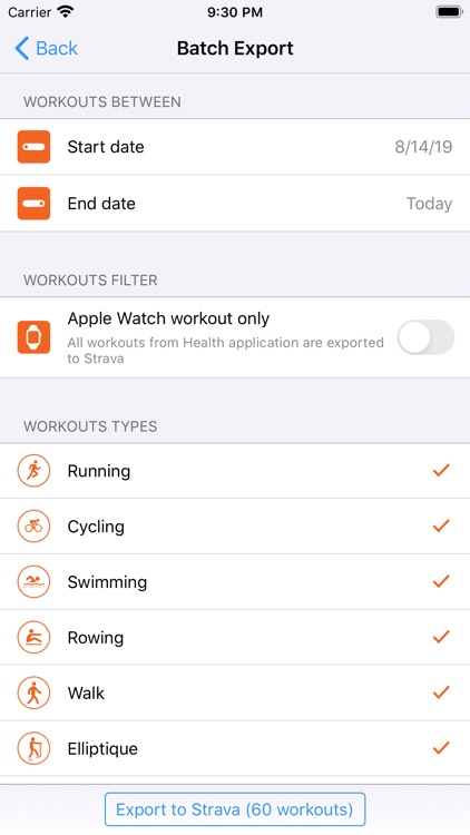 Workout Export screenshot-4