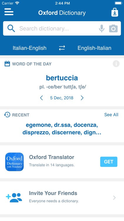 Conc. Oxford Italian Dict.