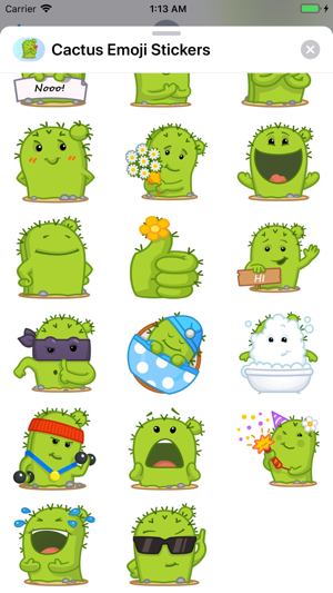 Cactus Emoji Stickers(圖6)-速報App