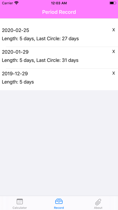 Period Calculator and Recorder screenshot 4