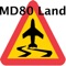 Calculate landing distance and required runway length for MD80 81/82 with different landing weights, headwind components, runway conditions and temperature