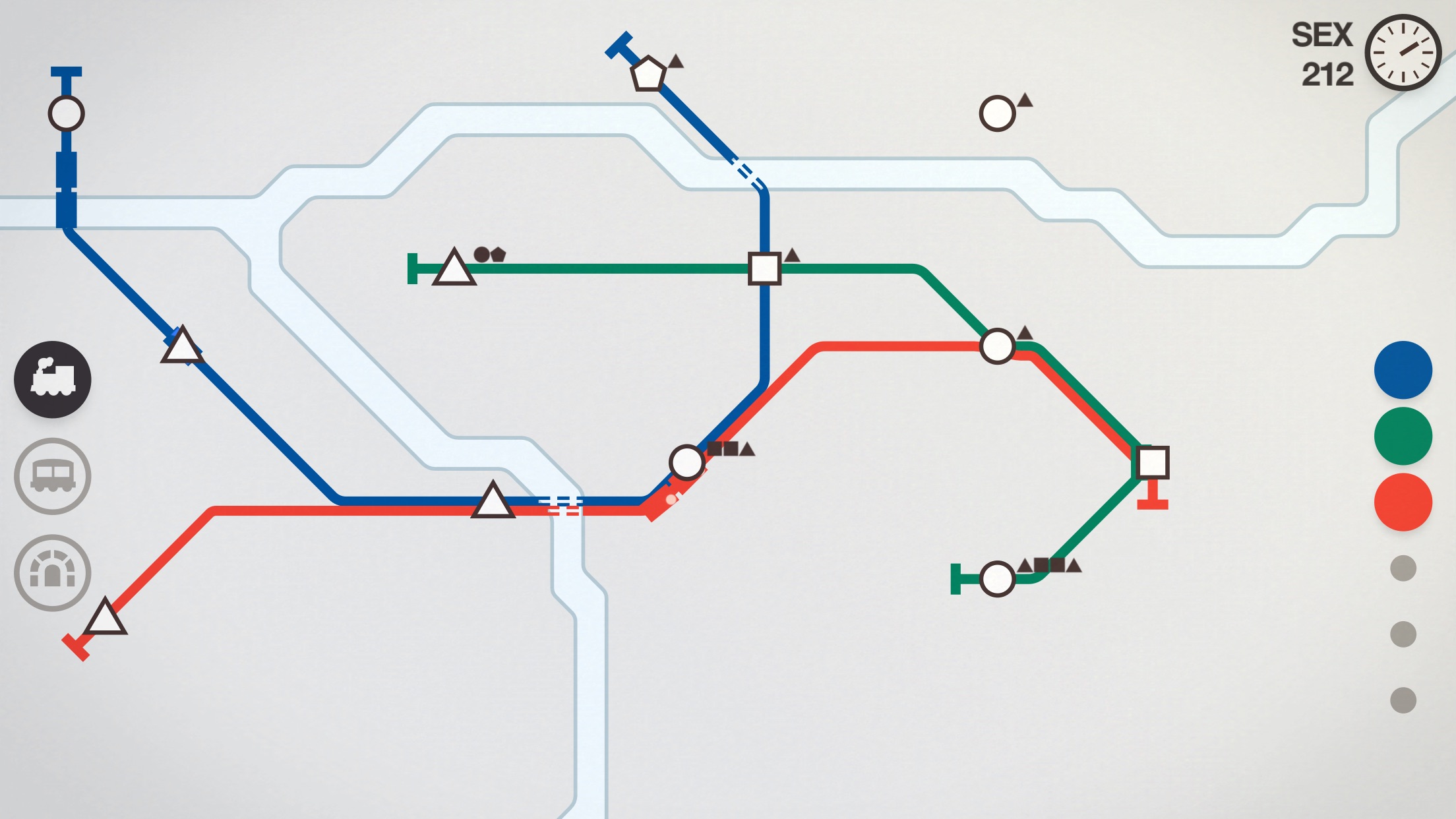 Screenshot do app Mini Metro