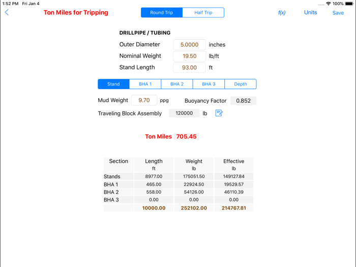 Ton Miles Calculator
