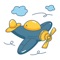 This is a set of cute little airplane iMessage stickers, colorful, beautiful and cute