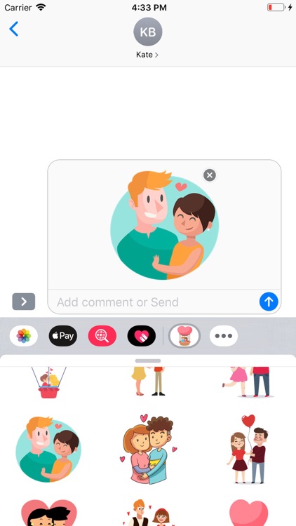 Cute Couple Love Stickers Pack screenshot-8