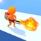 Control a man with a flamethrower and melt icy obstacles on your way