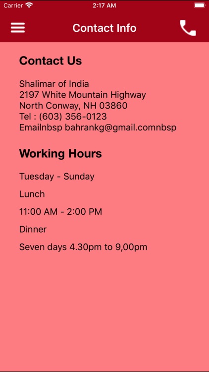 Shalimar Of India screenshot-5