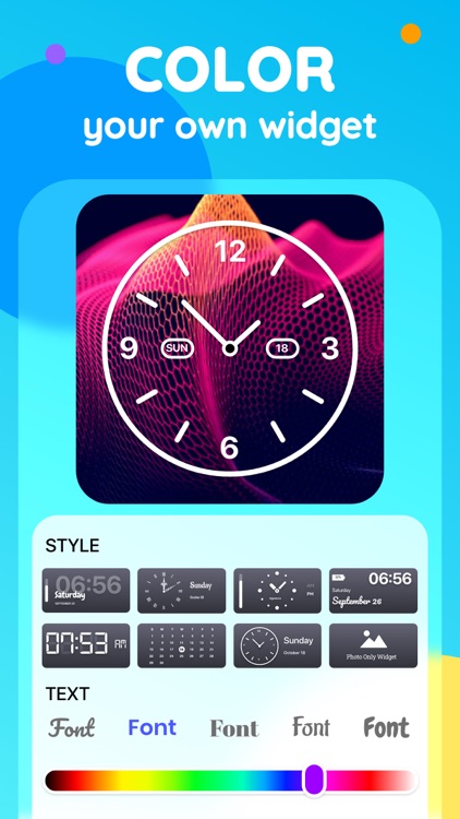 Custom Colorful Widget Maker