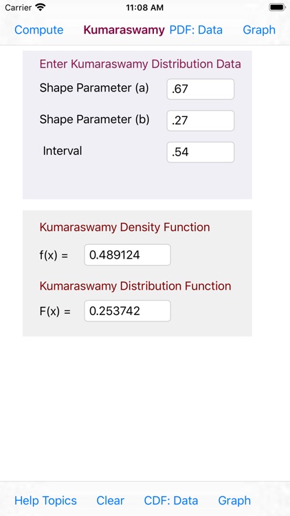 Kumaraswamy Distribution screenshot-3