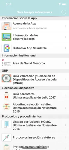 Captura 2 Guía Terapia Intravenosa iphone