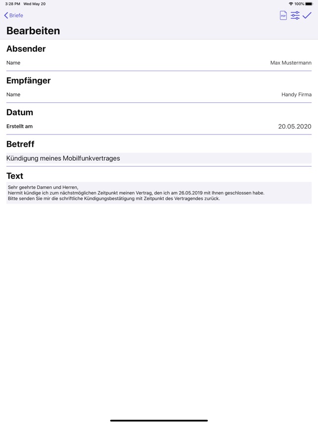 Brief Manager Im App Store