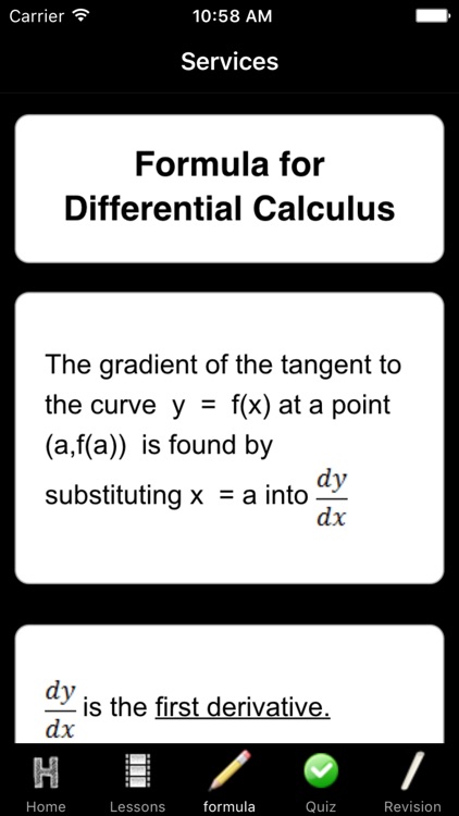 Differential Calculus Lessons
