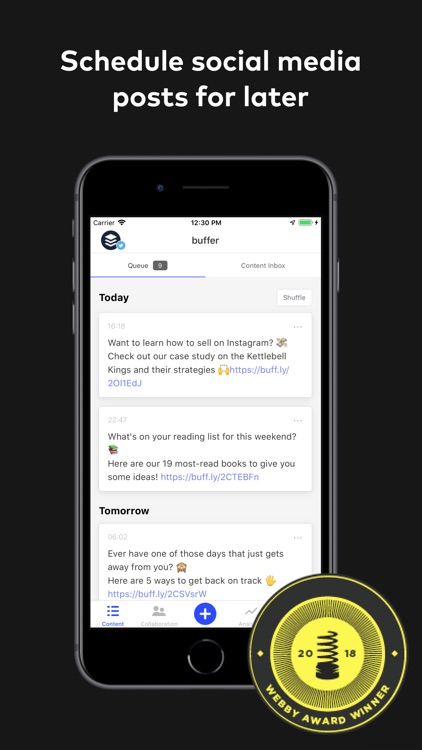 Buffer: Social Media Manager screenshot-0