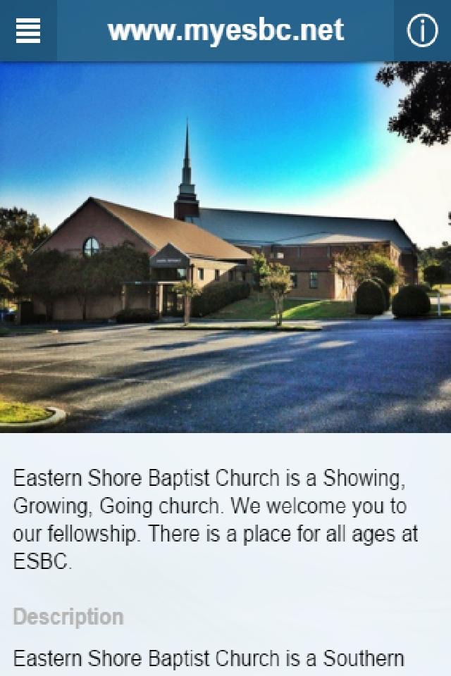 Eastern Shore Baptist Church screenshot 2