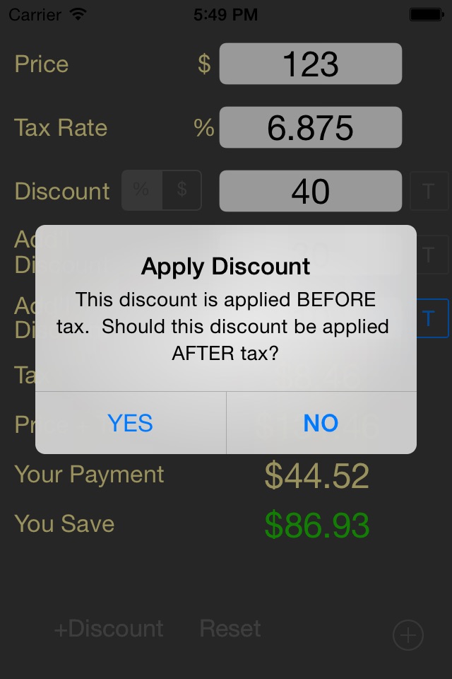 Tax and Discount Calculator screenshot 2