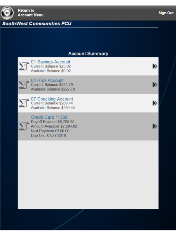 SouthWest Communities FCU screenshot 2