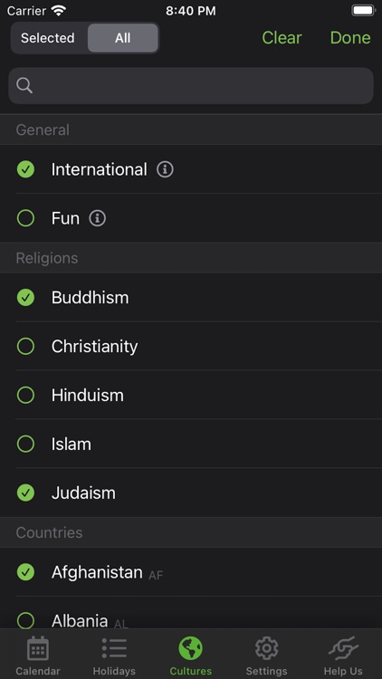Cultures Calendar screenshot-6