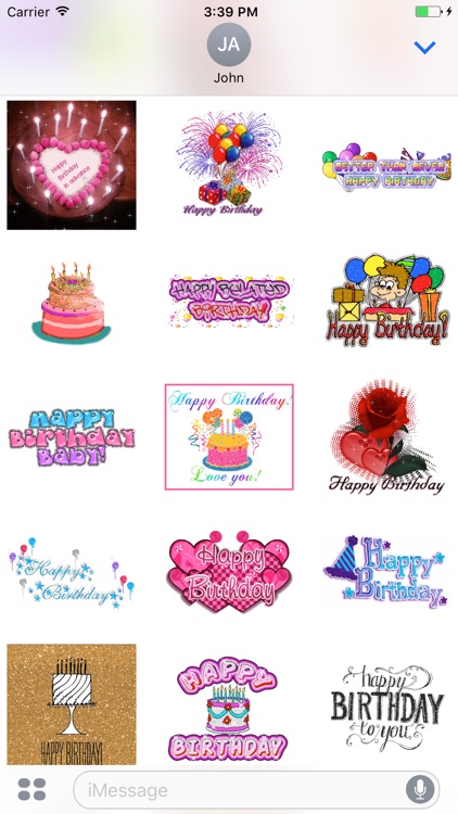 Birthday Cake GIF Stickers