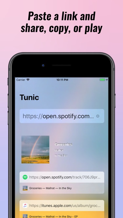 Tunic: Convert music links