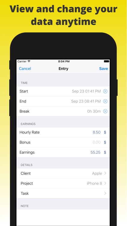 atWork Timesheet, Time Tracker screenshot-4