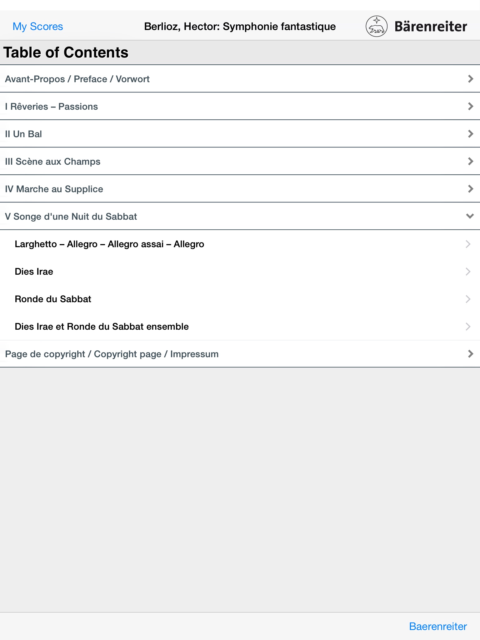 Bärenreiter Study Score Reader screenshot 2