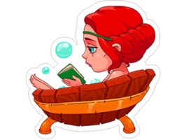 Fun Red Girl is one of the gratest sticker packs available